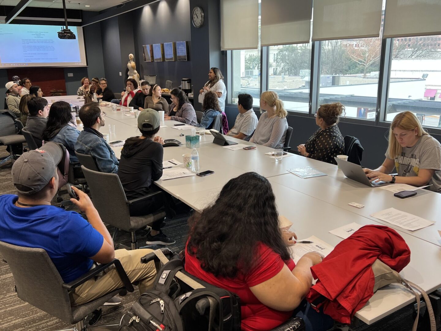 SAAHJ member meeting at Texas Public Radio headquarters in January 2023